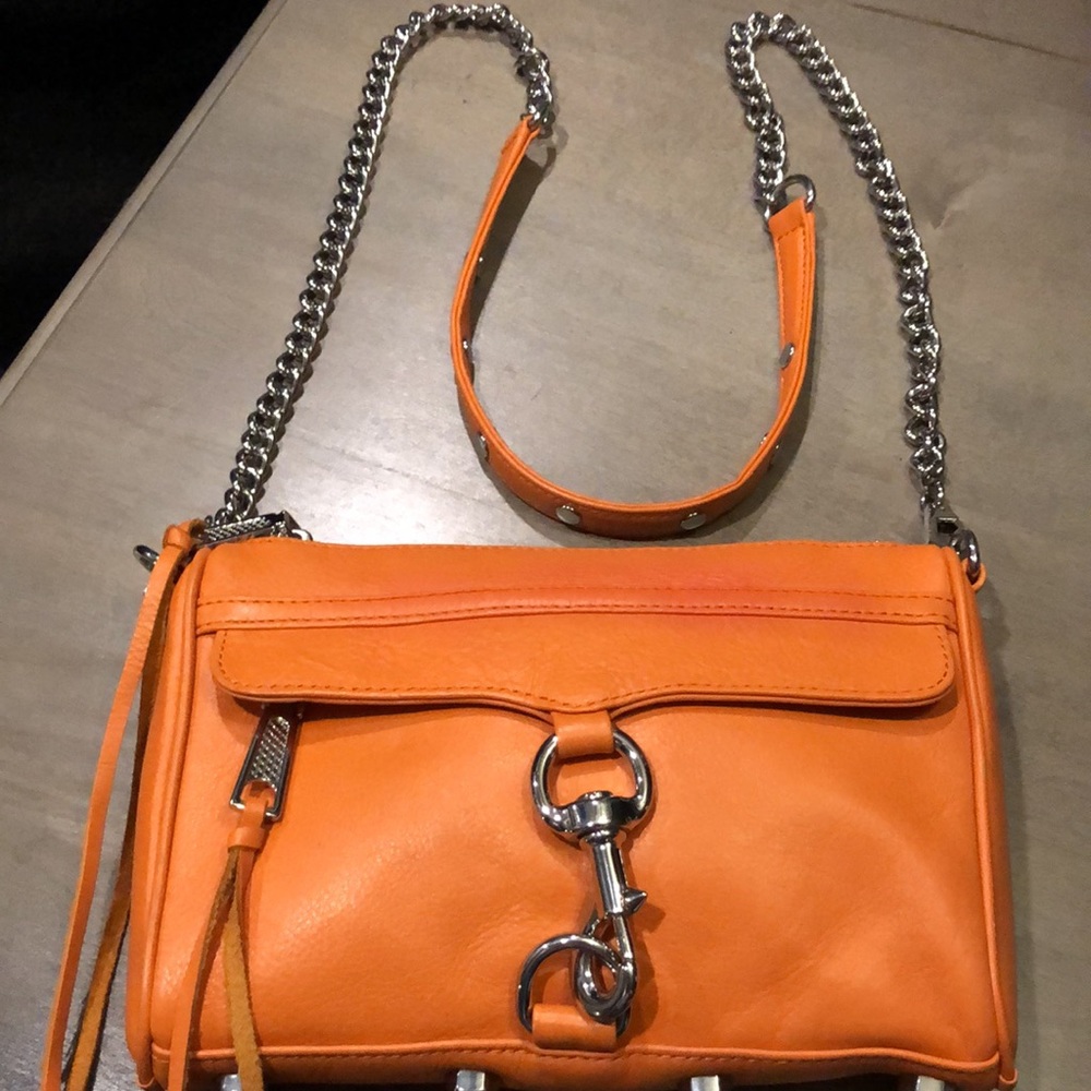 Rebecca Minkoff NWOT Leather Orange Crossbody bag - Picture 9 of 12